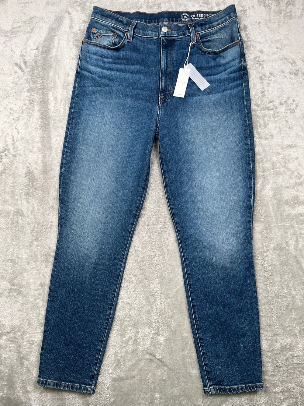 NEW Outerknown 32, Classic Blue The Point Skinny SEA Jeans Organic Cotton USA